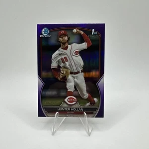 2023 Bowman Chrome - Hunter Holland - 1st Prospect Card #BDC-59 Viola /250 Reds - Foto 1 di 3