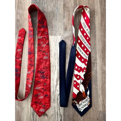 Conjunto de gravata Steven Harris Roberto Cellini masculina águia patriótica vermelho azul - Imagem 1 de 4