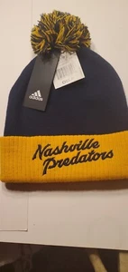 Nashville Predators NHL Adidas cuffed knit Team apparel beanie - Picture 1 of 3
