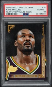1996 STADIUM CLUB GALLERY PLAYER'S PRIVATE ISSUE KARL MALONE #14 PSA 10 GEM MINT - Picture 1 of 2