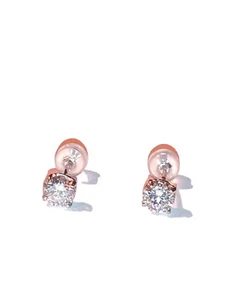 1 Ct VVS Moissanite Earrings Certified Lab created 10kt Solid White Gold New - Picture 1 of 10