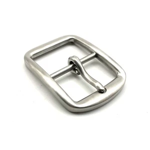 Stainless steel belt buckle leather belt fastener 1 1/2'' Matte Finish - Picture 1 of 3