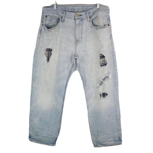 American Eagle Herren Jeans Sagging Low Loose Blau Denim Distress Gr. 34x30 *37x28,5 - Bild 1 von 12