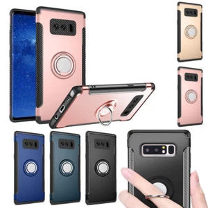 360 Rotating Metal Ring Grip Holder Stand Case For Samsung Galaxy Note 8 - Picture 1 of 38