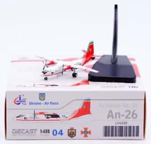 1:400 JC Wings Ukraine Air Force An-26 04 Diecast Aircraft Modelo LH4328 y soporte - Imagen 1 de 14