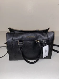 Steve Madden Black Handbag DO324125 PVC Shoulder Bag New With Tags MSRP $98 - Picture 1 of 6