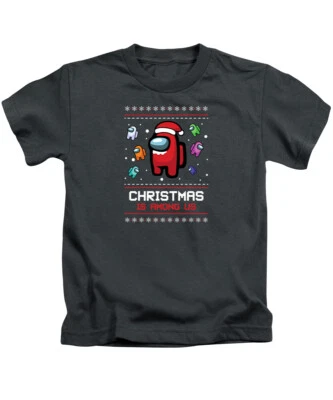 LEISUREWEAR ONLINE Christmas Is Among Us Kinder Weihnachten T-Shirt Xmas Kinder Tee Oberteil