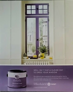 2014 Target Devine Starlight Paint - Print Ad - Purple peace window to city - Picture 1 of 2