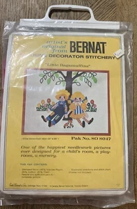 Bernat Little Ragamuffins Crewel Needlework Kit 8047 12 x 16" NEW - Picture 1 of 2