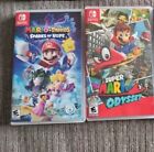 Lot Of 2-Super Mario Odyssey Switch & Mario + Rabbids Sparks Of Hope Switch
