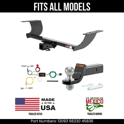 For 15-16 Dodge Challenger Trailer Hitch 4 Pin Wiring 2" Ball Fits All Curt 3.5K - Изображение 1 из 4