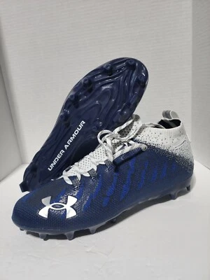 Under Armour Spotlight Men Sz 12.5 Blue Football Lacrosse ￼Cleats 3023959-103 UA - Image 1 of 4
