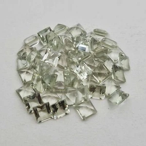 Natural Green Amethyst Square Cut Loose Stone Lot 51 Pcs 7 MM 84 CT - Picture 1 of 4