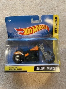 HOTWHEELS DIECAST ROLLIN THUNDER  MOTORCYCLE  N.I.P.  2013 - Picture 1 of 6