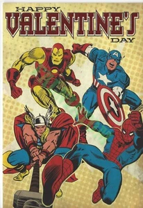 Nuevo sello distintivo tarjeta de San Valentín - superhéroes de Marvel - Imagen 1 de 3