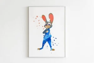 Zootopia III POSTER: Watercolor wall art, Judy Hopps art decor - Picture 1 of 3