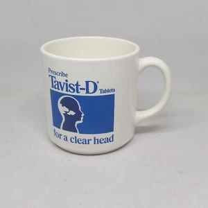 Tavist-D Promotional Pharmaceutical Ceramic Mug Cup-Decongestant Pills-8 oz - Picture 1 of 9