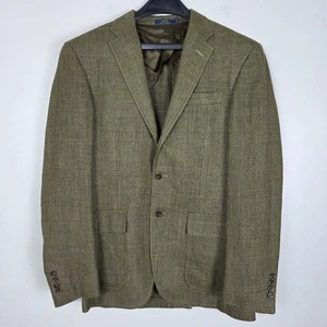 Polo Ralph Lauren Mens 38R Brown Flax Silk Wool Harvard Sport Coat Blazer Jacket - Picture 1 of 11