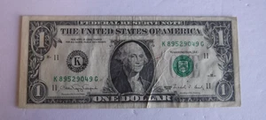 1988 A $1 FRN - Offset Transfer Error (Reverse) - Picture 1 of 2