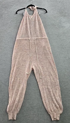 Free People Women Jumpsuit L Pink Jogger Speckled Sleeveless Halter 27" Inseam - Image 1 of 4