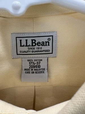 L.L. Camisa de vestir Oxford resistente a las arrugas Bean para hombre. Amarillo 17,5-37 Foto 1 de 3