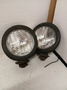 2 VINTAGE Westinghouse Tractor Lights With Bracket - Rat Rod Fog Light - Picture 1 of 9