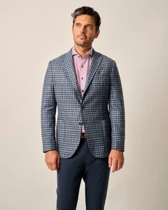 johnnie-O Gustavo Top Shelf Wool Cashmere Sport Coat Laguna Blue Size 40 - Imagen 1 de 1
