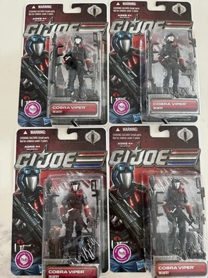 GI JOE 30TH ANNIVERSARY SERIES 2 COBRA VIPER INFANTRY TROOPER MOC Lot Of 4 - Image 1 of 2