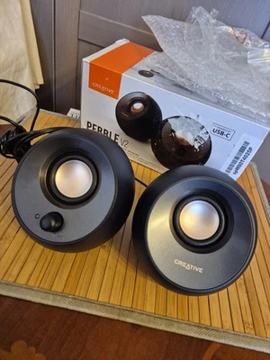 CREATIVE Pebble V2 - Minimalistic 2.0 USB-C Powered Desktop Speakers, 3.5 mm AU - Image 1 of 4