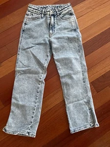 ART CLASS HI RISE STRAIGHT WIDE LEG BAGGY DENIM PANTS W/2 SPLITS KID GIRL SZ 10 - Picture 1 of 3