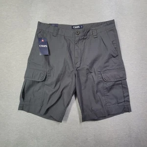 Chaps Cargoshorts Herren 34 grau Baumwolle Ripstop 10" Utility Arbeit Freizeit neu mit Etikett - Bild 1 von 10