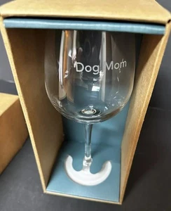 Wine Glass 20 oz Dog Mom Hallmark New in Box Great Gift No Chips NOS Dog Lover - Picture 1 of 6