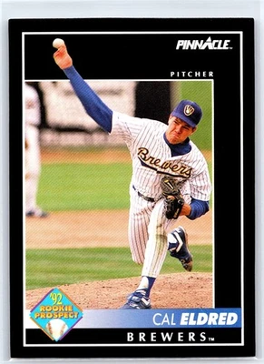 CAL ELDRED 1992 Pinnacle Rookie Prospect Milwaukee Brewers Baseball Card #249 - Image 1 of 2