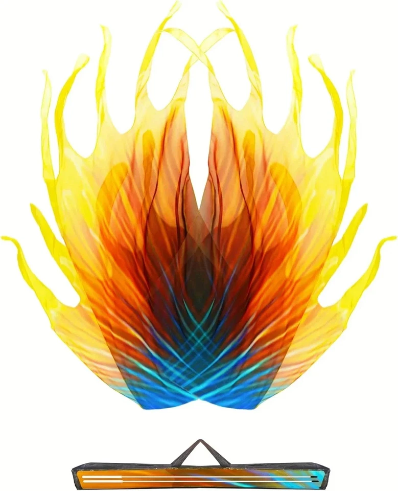 Banderas de adoración de doble capa de 55"" para iglesia de danza, banderas de danza de alabanza para adoración Foto 1 de 4