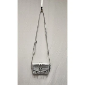 Justice Girls Silver Studded Crossbody Purse Bag With Adjustable Chain Strap - Picture 1 of 8