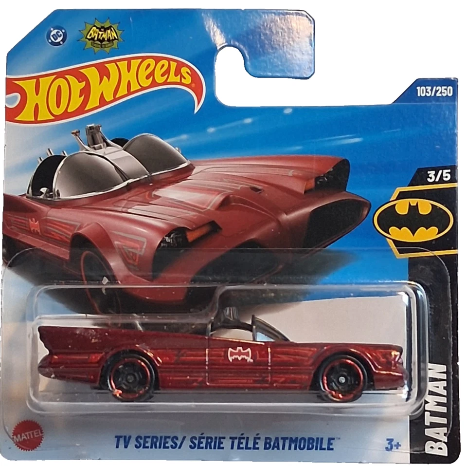 HotWheels 2025 🛞 Batman 3/5 🦇 Série télé Batmobile  #103/250 Neuf/ NEW - Photo 1/2