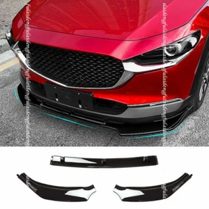 Protector labial divisor alerón parachoques delantero negro brillante para Mazda CX-30 2020-2022 - Imagen 1 de 7