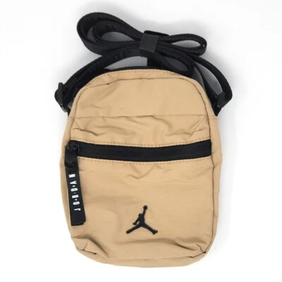Nike Air Jordan Festival Crossbody Shoulder Bag Desert Tan Black 5x7 Inches NWOT - Image 1 of 4