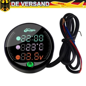 5in1 24V Universal Motorrad Thermometer Digital Display Wassertemperaturanzeige - Bild 1 von 6