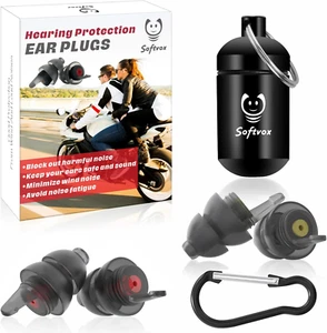 Motorcycle Ear Plugs 2 Pairs, Wind Noise Reduction & Premium Hearing Protection - Picture 1 of 11