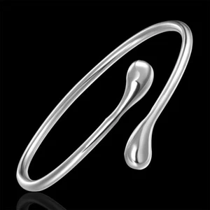 925 Silber Armreif Armband Schmuck Wassertropfen Armreif für Damen Muttertag - Bild 1 von 3
