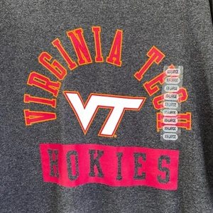 Virginia Tech Hokies Short Sleeve T-Shirt Size 2XL Gray - Picture 1 of 4