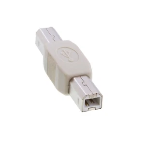 USB Type B Male to Male Printer Scanner Connector Gender Changer Adapter Silver - Picture 1 of 2
