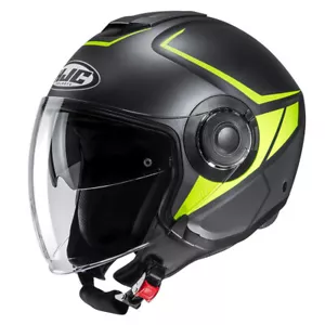 CASCO HELMET MOTO JET HJC I40 CAMET MC4SF NERO GIALLO FLUO DOPPIA VISIERA TG S - Imagen 1 de 1