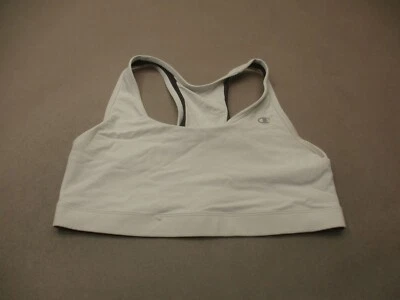 Sujetador deportivo Champion talla M para mujer blanco sin forro inalámbrico tirar en la espalda de corredor 2D Foto 1 de 4