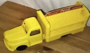 Camion Vintage Plastica Marx Ford Coca Cola Giallo Pubblicità Coca Cola 1950 - 1960 - Foto 1 di 5