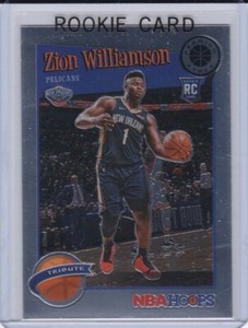 ZION WILLIAMSON ROOKIE CARD 2019 NBA Hoops PREMIUM STOCK Basketball RC PELICANS