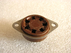 Amphenol SM7 "Small" U7A 7-Pin 'MIP' Brown Bakelite Tube Socket for 2A7 6A7 6F7 - Picture 1 of 4