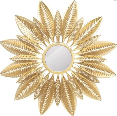"Espejo dorado arte de pared grande redondo 23,6"" espejo contemporáneo" Foto 1 de 4