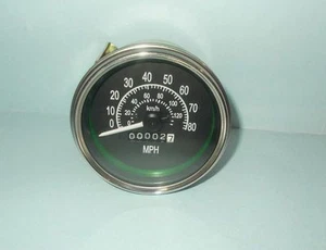 Willys M Series Jeeps, MB, GPW, CJ2A, CJ3A , CJ3B Speedometer - km/h / MPH - Bild 1 von 2